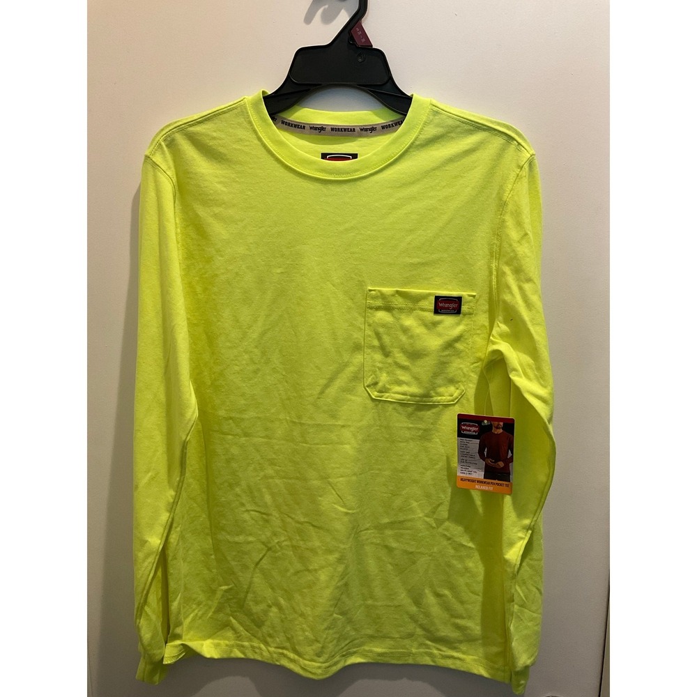 Wrangler Workwear Men's Long Sleeve Heavyweight Pocket T-Shirt, Size S